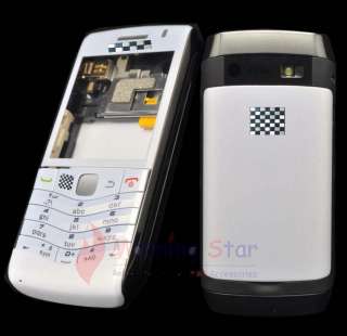   Chassis + White Top Button For Blackberry Pearl 3G 9105    White