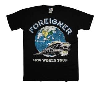 Foreigner 1978 World Tour Vintage Style Distressed Rock Band T Shirt 