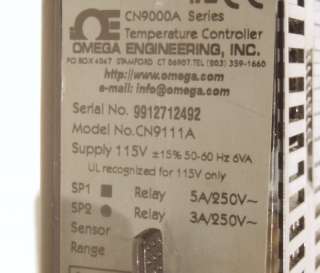 Omega CN9000A Series Temperature Controller CN9111A *EXCELLENT*  