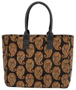 Rock Flower Paper Carryall Large Knitting Project Beach Tote Bag 