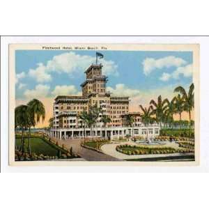  Reprint Fleetwood Hotel, Miami Beach, Florida