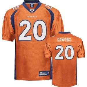 Mens Brian Dawkins Jersey Orange #20 Denver Broncos Stitched Name 