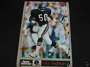 MIKE SINGLETARY 1990 VINTAGE SPORTS ILLUSTRATED POSTER  