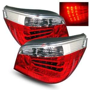  04 06 BMW E60 LED Tail lights   Red Clear Automotive