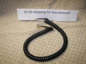 9ft Black Handset Receiver Phone Telephone Curly Cord  