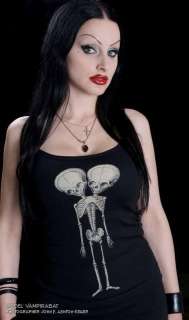 CONJOINED TWINS GIRL TANK TOP SHIRT SIDESHOW SKULL GOTH  