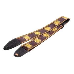  Levys MPJG Brown Sun Guitar Strap Musical Instruments
