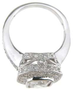 3Ct Emerald Cut Antique Style Wedding Ring 5 9  