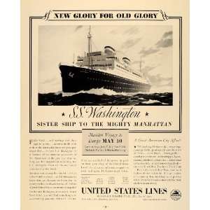   Ad United States Lines Roosevelt Steamship Cruise   Original Print Ad