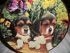 beagle puppies collector plate by the franklin mint puppies and