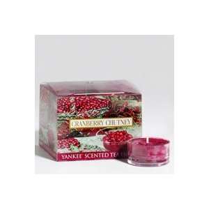  Yankee Candle 12 Scented Tealights   Cranberry Chutney 