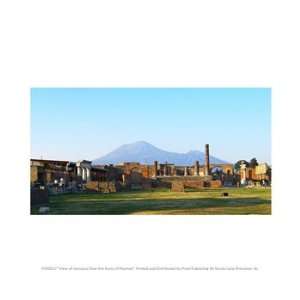  View of Vesuvius Over the Ruins of Popmeii Poster (10.00 x 