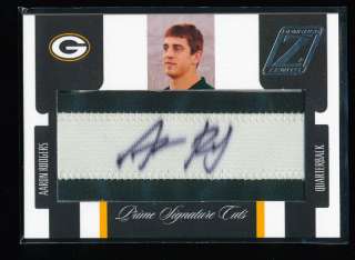 AARON RODGERS 2005 DONRUSS ZENITH PATCH AUTO 12/99 JERSEY NUMBER 