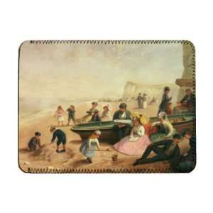  A Seaside Scene by Jane Maria Bowkett   iPad Cover 