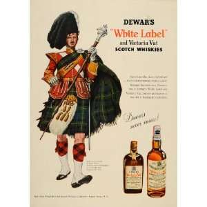  1954 Ad Dewar White Label Victoria Vat Scotch Drum 