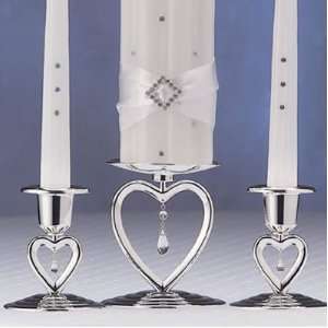  Dangling Jewel Unity Candle Holders (Wedding)