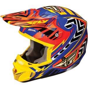  Pro Helmet, Blue/Yellow/Orange Short Replica, Helmet Type Offroad 