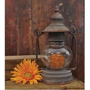    Decorative Camp Candle Lantern Antique Rust 