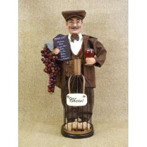   Bottle Cork Collector Cage w Figurine   Karen Didion