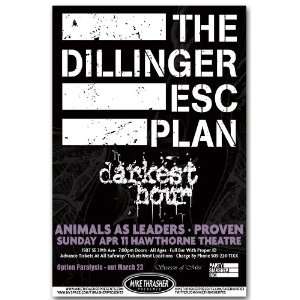  Dillinger Escape Plan Poster   Flyer for Option Paralysis 