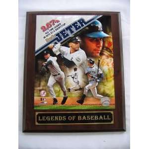  Derek Jeter All Time Leader in Hits as a Short Stop Plaque 