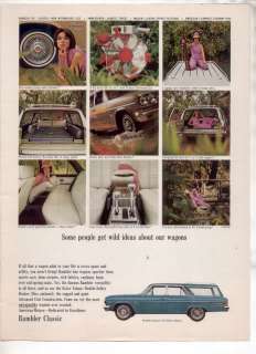 1965 1966 RAMBLER CLASSIC 770 STATION WAGON CAR AD  