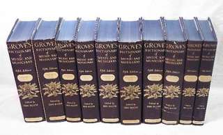 Groves Dictionary of Music and Musicians E. Blom 5th Ed. 10 Vols 