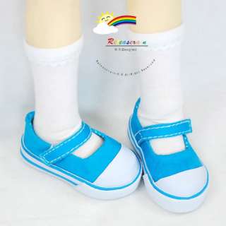 MSD Dollfie Shoes Mary Jane Canvas Sneakers Lake Blue  