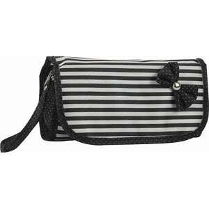  Black & White Striped Cosmetic Bag Beauty