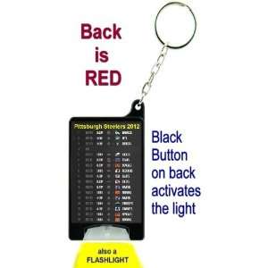  Pittsburgh Steelers 2012 NFL Schedule Flashlight Key Chain 