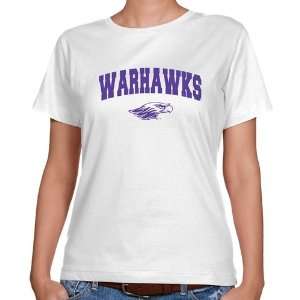 NCAA Wisconsin Whitewater Warhawks Ladies White Mascot Arch Classic 