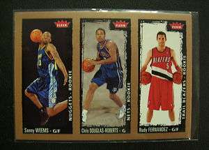 PANEL ROOKIE RC FLEER 2008 09 SONNY WEEMS CHRIS DOUGLAS ROBERTS RUDY 