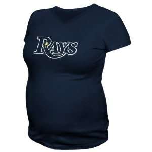   Bay Rays Ladies Navy Blue Moms Maternity T shirt