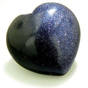  Good Luck Talisman Blue Gold Stone Gemstone Puffy Heart 
