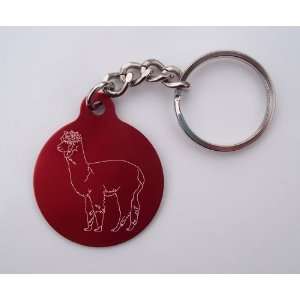  Laser Etched Alpaca Key Chain 