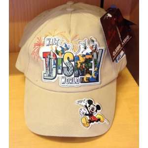  Walt Disney World Tan Baseball Cap Hat New Everything 