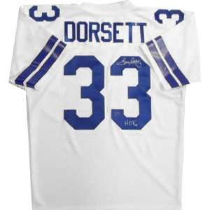  Tony Dorsett Autographed White Custom Jersey with HOF 94 