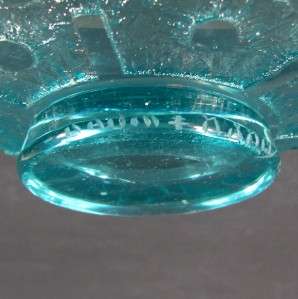   DAUM NANCY Art Glass Bowl w/ Acid Etched French Art Deco Design  