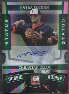 2010 Donruss Elite Baseball Christian Colon Rookie Auto #05/25  