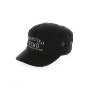  Ecko Unltd Castro Hat 7 3/8 Black Cap 