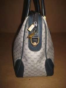   GG Waxed Canvas Leather Boston Speedy Handbag Purse Italy Bag  