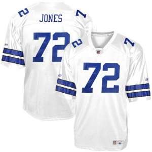 Reebok Dallas Cowboys #72 Ed Too Tall Jones White Replica Legends 