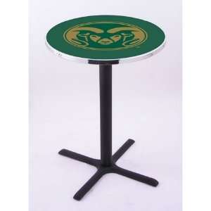  Colorado State Pub Table w/ Four Prong Flat Base 