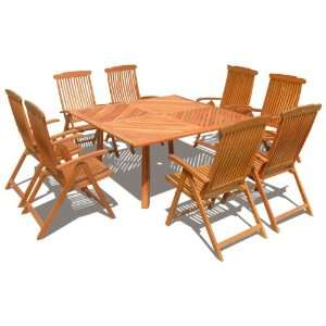  V1131SET1 Square Table and Folding Chair Dining Set 