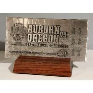  2011 BCS Championship Game Hand Forged Metal Ticket 