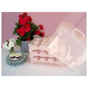  Pink Cupcake Courier & Cookie Tray Combo