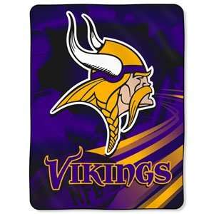  NFL Minnesota Vikings Royal Plush Raschel Throw Blanket 