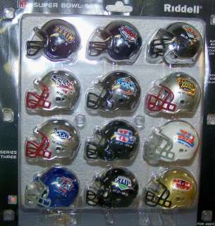 NFL Super Bowl Champions Series 3 Pocket Pro Mini Helmet Replica 