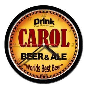 CAROL beer and ale cerveza wall clock