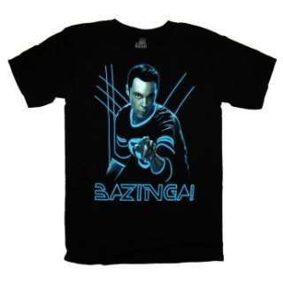 The Big Bang Theory Bazinga Sheldon Tron TV Show T Shirt Tee  